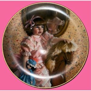 2 Vintage Reco Collector Plates Little Tutor & Amy's Magic